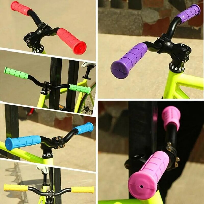 12ซม.Anti-SkidจักรยานยางHandlebarชุดสเก็ตบอร์ดสกูตเตอร์ด้ามจับยางHandlebar Gripsที่มีสีสันจักรยานอุปกรณ์เสริม