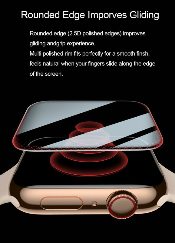 Protector de pantalla impermeable para apple watch, vidrio templado suave para Iwatch Ultra 49, 8, 7, 6, SE, 5, 4, 3, 38MM, 40MM, 44MM, 42MM, 41MM, 45MM