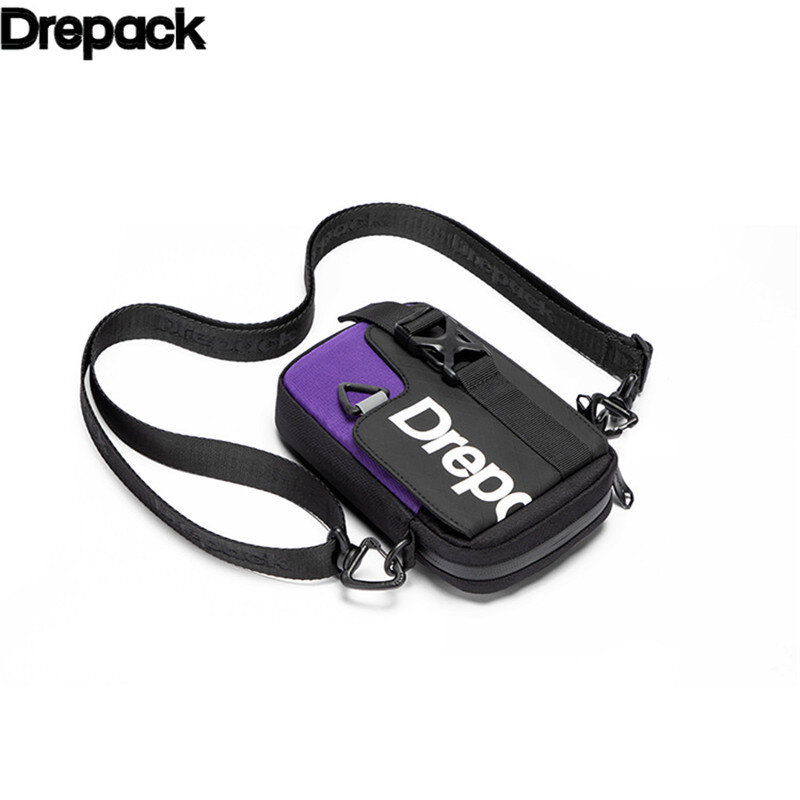 Drepack 2021 جديد واحد الكتف حقيبة صغيرة Boxshape موضة الاتجاه عبر الجسم حقيبة صغيرة للجنسين مخصص مقاوم للماء مقاومة للاهتراء حقيبة