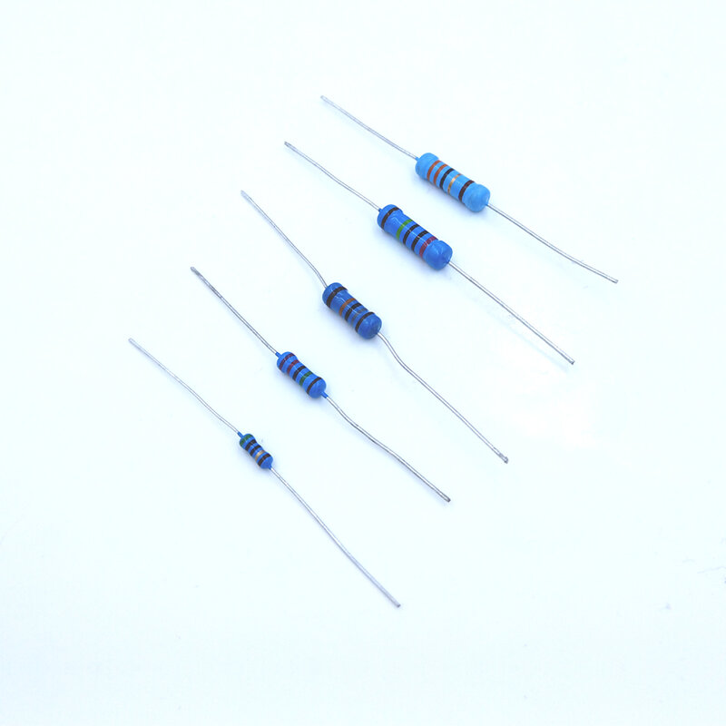 Resistor de filme de metal 1w 100 peças, resistor de anel colorido 1r 1.2r 1.5r 1.8r 1ohm 1.2ohm 1.5ohm 1.8ohm 1 1.2 1.5r ohm 1w 1.8