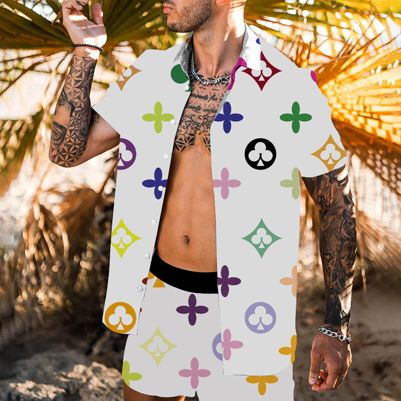 Tide mark-Camisa estampada 3D para hombre, ropa de calle transpirable con costuras, talla XXS-6XL, moda de verano, 2021