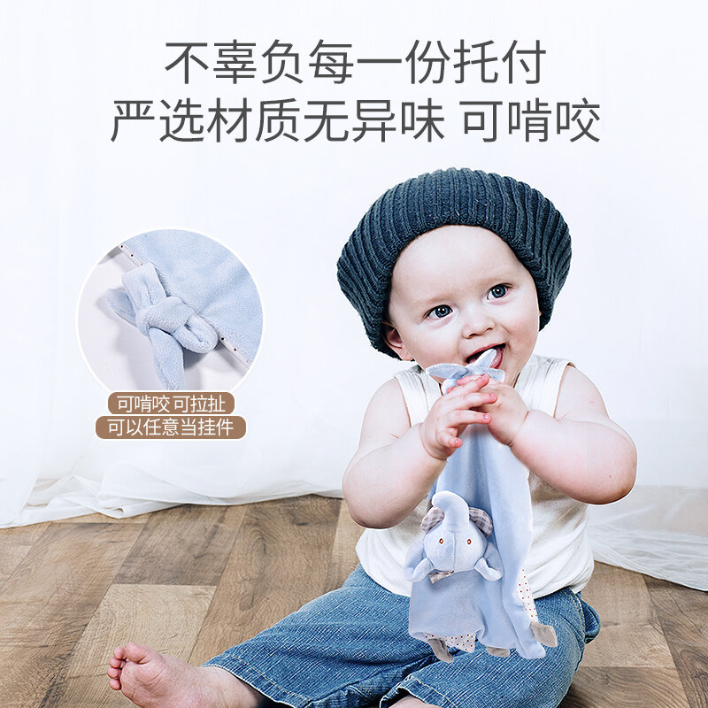 Julebaby pasgeboren rustgevende handdoek Van Baby Speelgoed Animal shape Baby Baby Gift Zachte Slapen Pluche Speelgoed