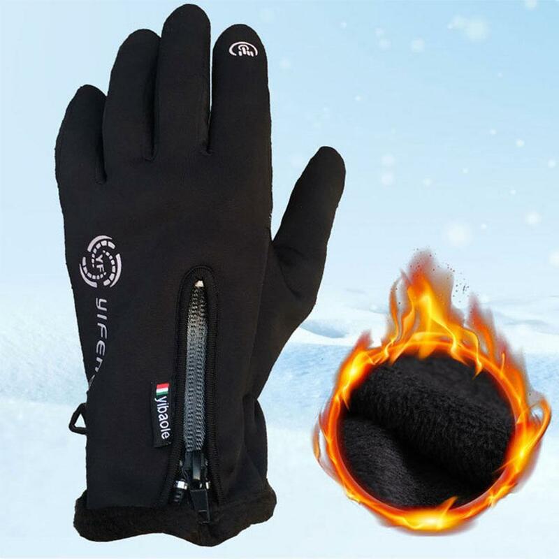 Gants d'hiver imperméables, coupe-vent, garde au chaud, antidérapants, écran tactile, gants complets pour les doigts, accessoires de conduite
