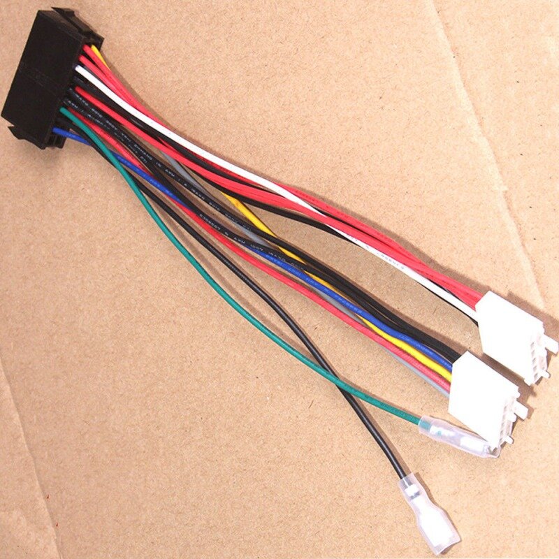 20Pin ATX to 2-Port 6Pin AT PSU Converter Power Cable Cord 20cm for 286 386 486 586 Old Computer