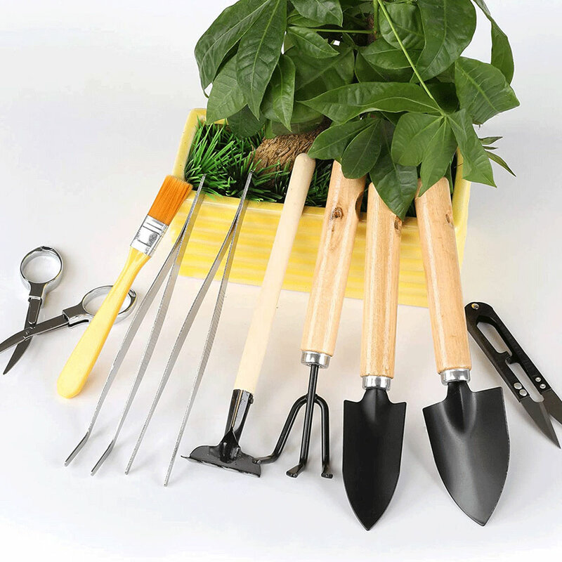 10 sztuk/zestaw roślin Mini zestaw narzędzi do przeszczepu kaktus sadzenia Bonsai zestaw do pielęgnacji ogród narzędzia ręczne Mini akcesoria ogrodnicze