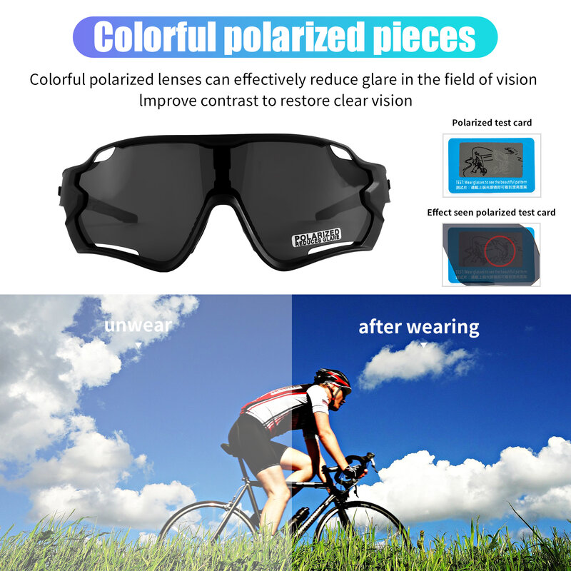 2020 Outdoor Sports Polarized Cycling Glasses Road Bike Glasses Mountain Bicycle Sunglasses Men Women Cycling Goggles Eyewear