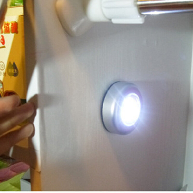 Luz LED nocturna con batería, lámpara de ahorro energético autoadhesiva, inalámbrica, para armario, dormitorio, cocina, productos del hogar, 1 ud.