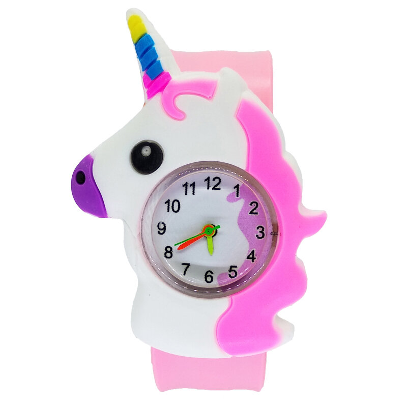 Children's Watches Cartoon Toys Baby Birthday Gift 14 animals Patted Wrist Time Clock Kids Watches Silicone Child Quartz Watch