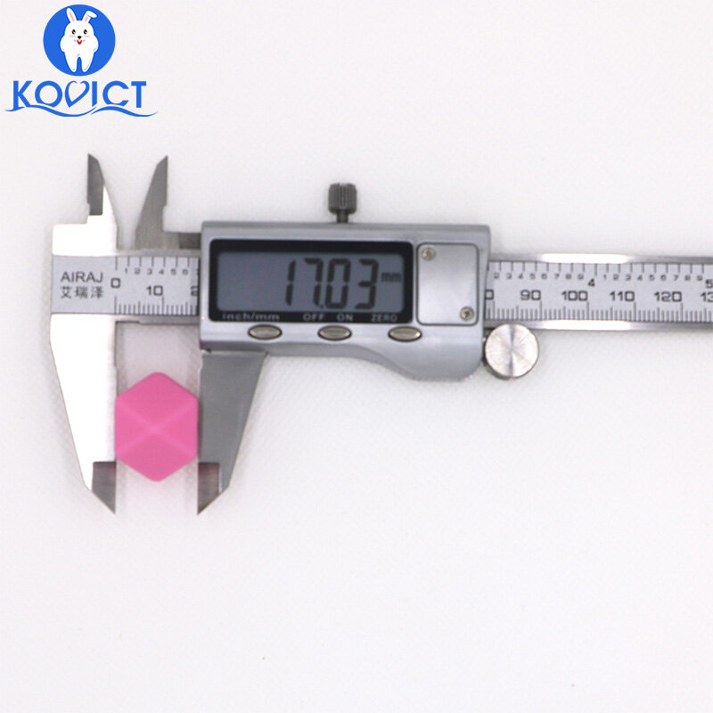 Kovict-colar de silicone para bebês, 17mm, 10 pçs, hexágono, grau alimentar, dentição, roedor, fabricação de colar
