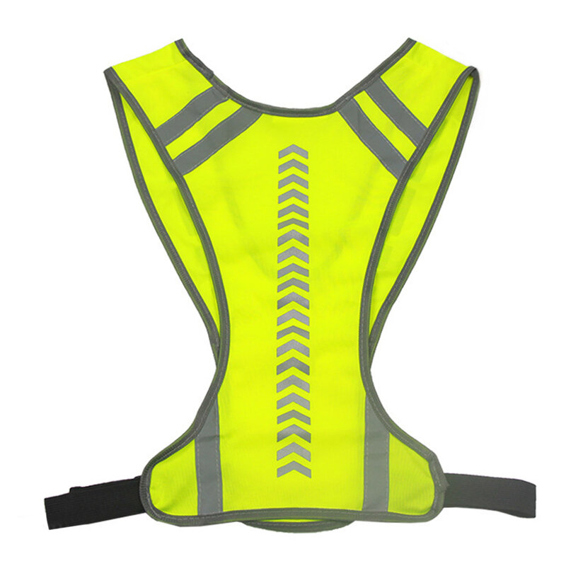 Reflective Vest with Pocket Safety Security Sports Vest for Outdoor Night Riding, Jogging, Biking, Motorcycle, Walking Practical