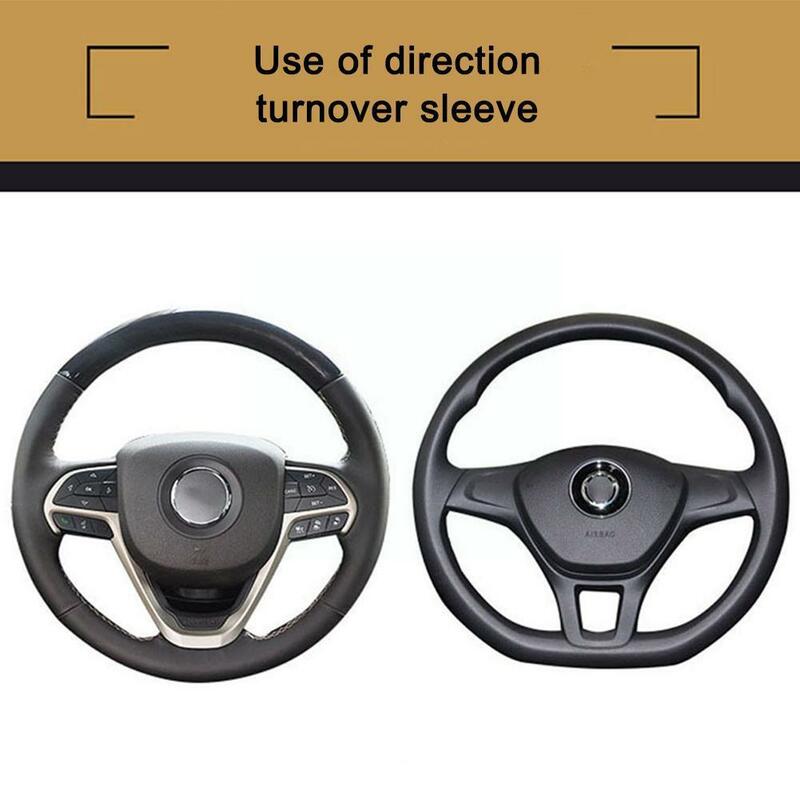 Car Steering Wheel Cover Colorful Hot Stamping Luxury Rhinestone Accessories Car Covered Steering-Wheel Crystal E4X8