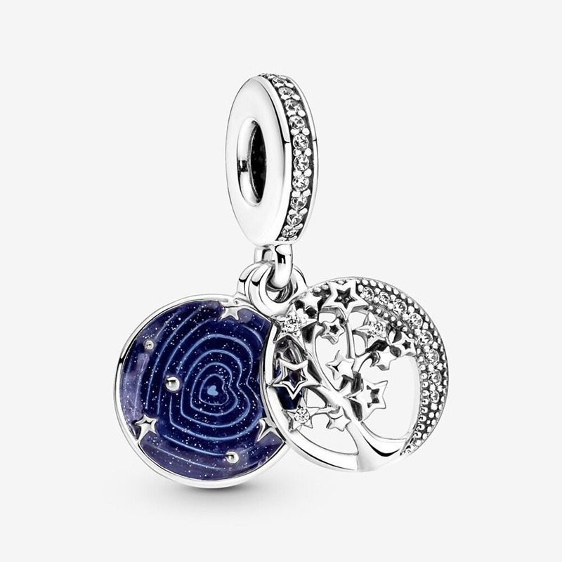 2021 neue 925 Sterling Silber Stern Anhänger roams die galaxy astronaut Blau Stern perlen DIY ist speziell gemacht für Pandora armbänder