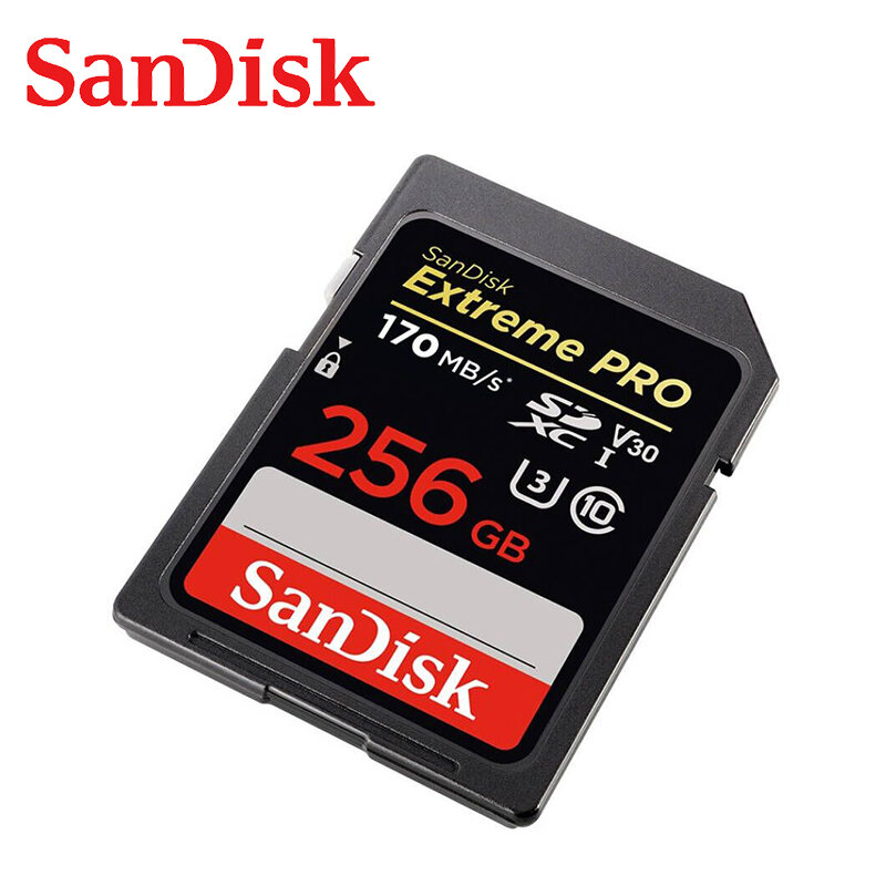 SanDisk Memory Card Extreme Pro SDHC/SDXC SD Card 256GB 128GB 64GB 32GB C10 U3 V30 UHS-I cartao de memoria Flash Card for Camera