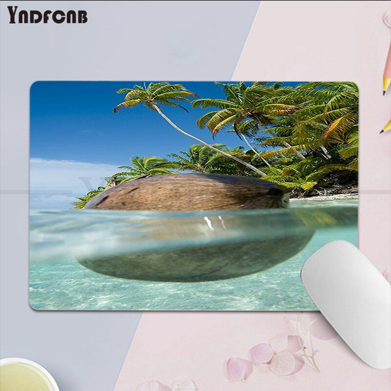 Yndfcnb mousepad cascata de praia legal, novo mousepad de alta velocidade para cs go venda por atacado, mousepad para jogos