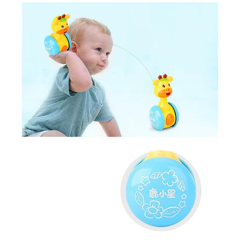 Kuulee Girafa Boneca Tumbler Roly poli-Brinquedos Do Bebê Bonito Sino Do Anel Chocalhos Recém-nascidos 3-12 Mês Cedo Educacional brinquedo