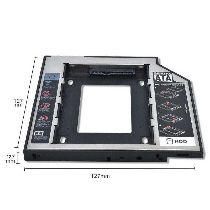 12.7MM 2nd SATA Hard Disk Drive HDD SSD Caddy Adapter Tray for Lenovo IdeaPad G570 G580 G585 G770