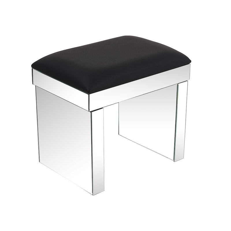Panana красивый бархатный черный туалетный столик с зеркальной отделкой стул для спальни