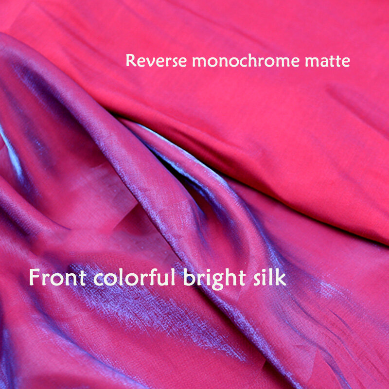 Tissu en coton et soie de couleur vive pour femme, étoffe tendance, à paillettes, fait à la main, DIY, au mètre, pour robes