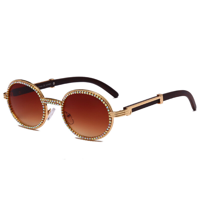 2021 nuevas gafas de sol mujer gafas de sol del ojo de diamante Cadena de gafas de sol gafas delgadas hombres retro personalidad gafas de sol