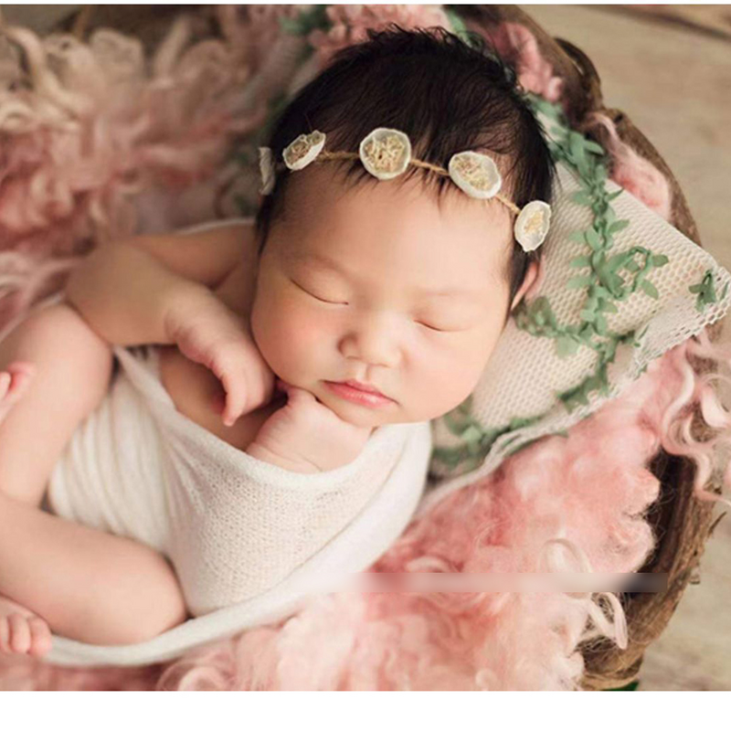 Portable Baby Pillow Photo Props Pillow Idyllic Flower Square Pillow (Flower Color Style)