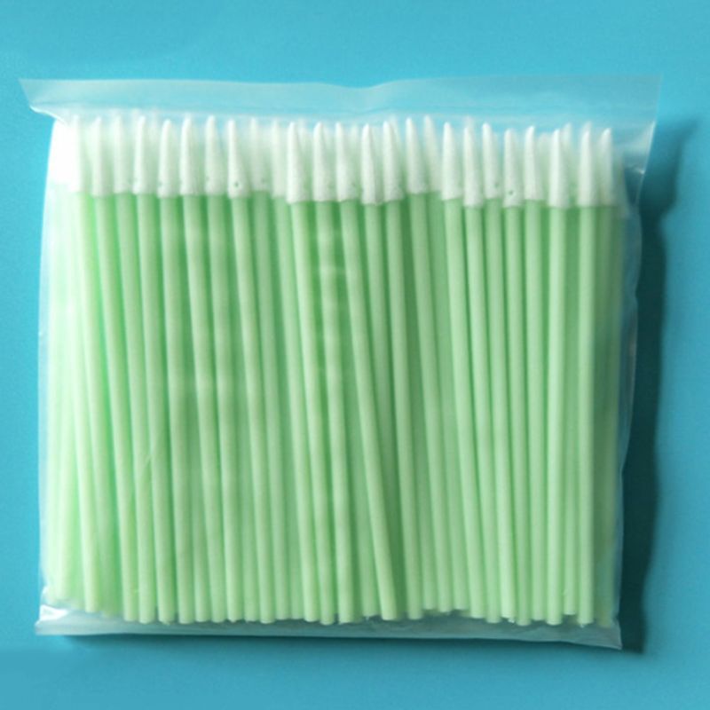 100Pcs/Pack Pointed Tipped Foam Head Cleaning Swabs High Density Sponge Sticks