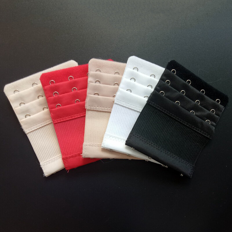 1Pc 4 Hooks Bra Extender For Women'S Elastic Bra Extension Strap Hook Clip Expander Adjustable Belt Buckle Underwear 13 Colors