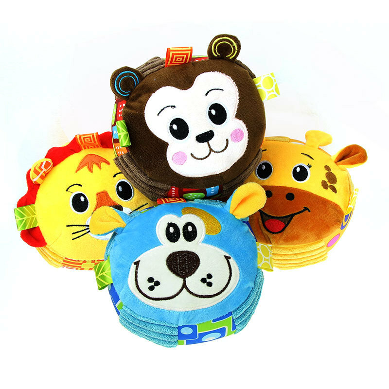 Baby Grasping Training Animal Plush Ball Tactile Perception Puzzle Early Education Plush Ball Comfort Toy Infant Sensory Toys