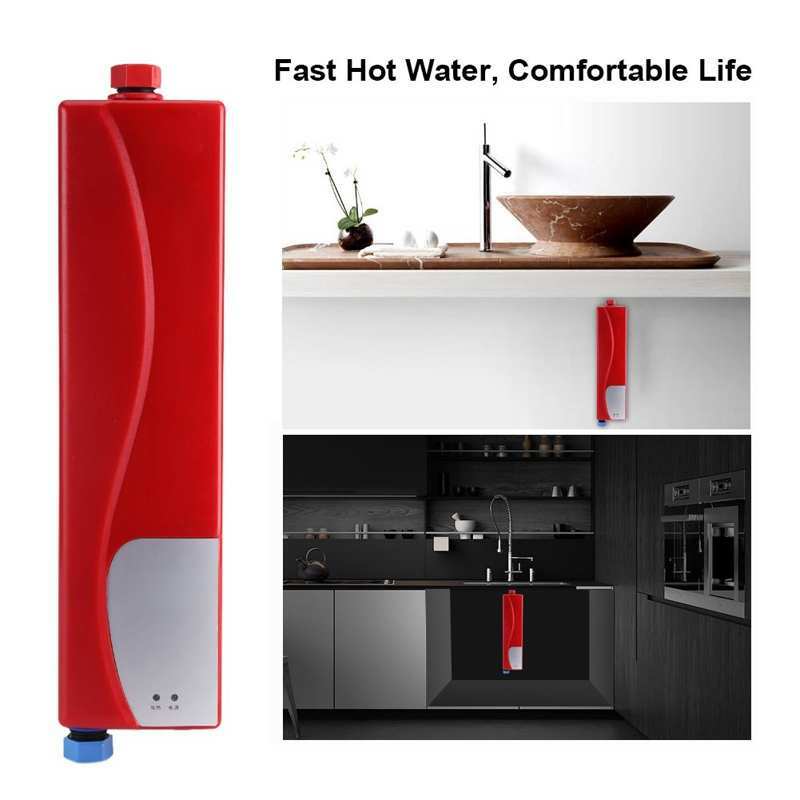 220v 3000w aquecedor de água instantâneo mini elétrico tankless peças de aquecimento de água quente sistema de aquecedor de água para o uso da cozinha do banheiro