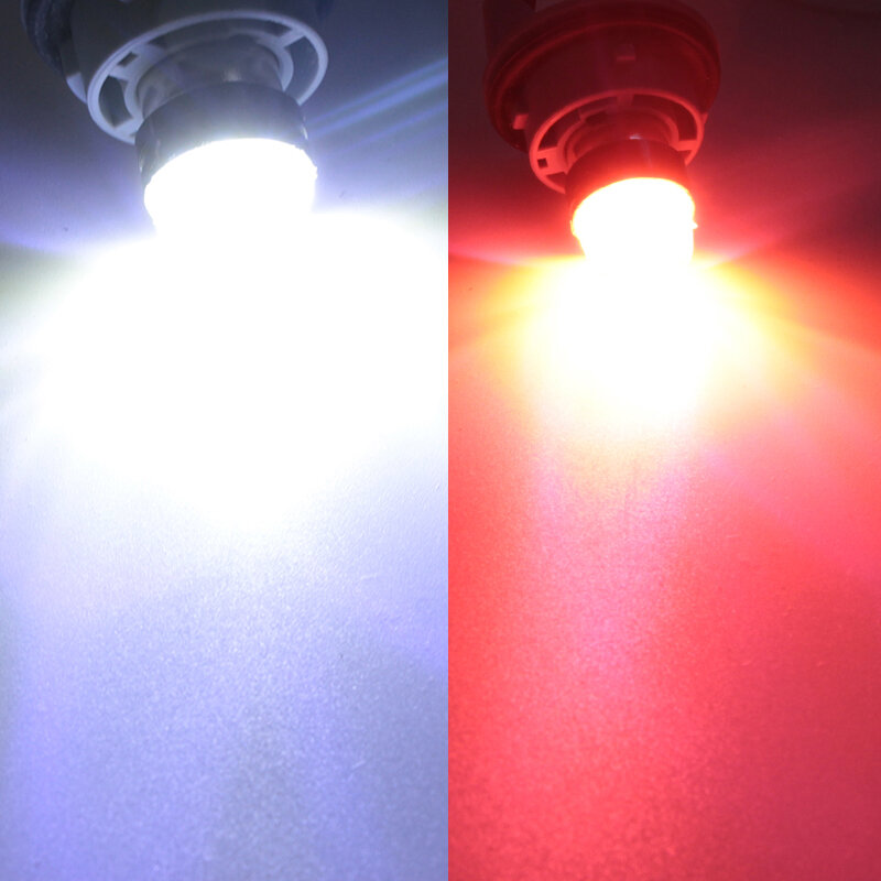 Super cob led turn signal lâmpada s25 1156 ba15s 1157 bay15d canbus 12v 2w branco vermelho luzes diurnas lâmpada à prova dbulb água