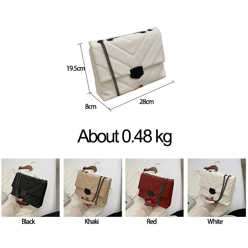 Sewing Thread Thread Small PU Leather Crossbody Bags for Women 2021 New Trend Women's Handbag Branded Trending Shoulder Bag