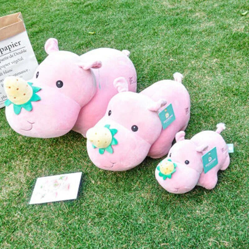Kawaii Pluche Aardbei Neushoorn Knuffel Knuffel Aardbei Koe Pluche Rhino Pop Gift Anime Pluche Leuke Home Decor Plushie