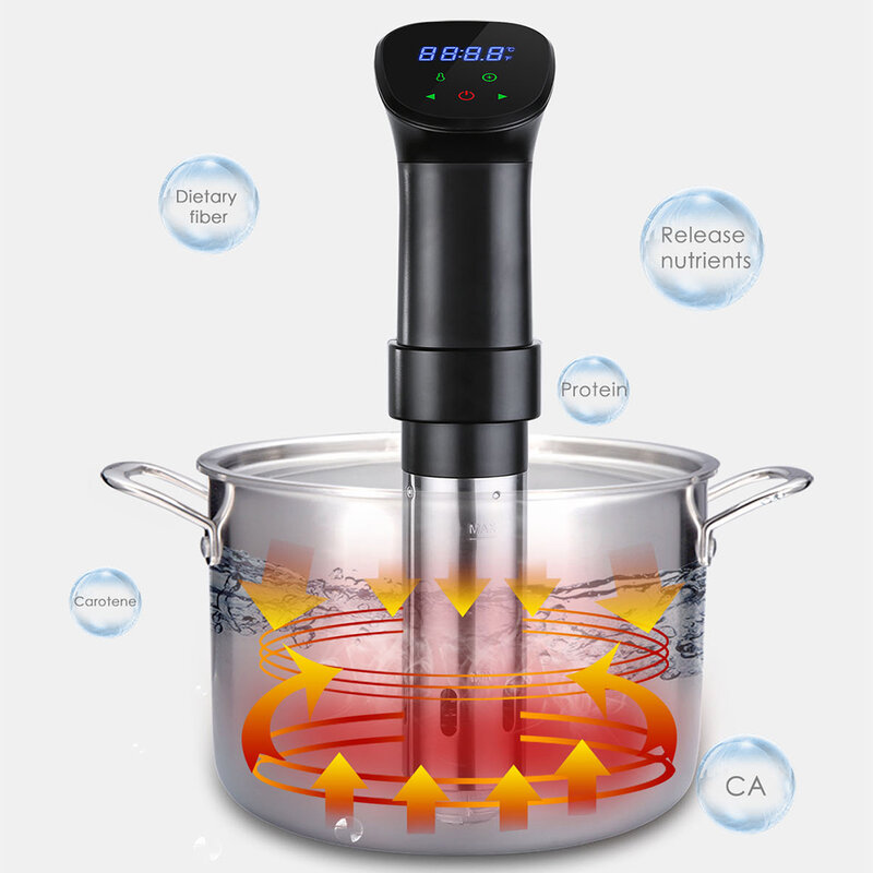 NIUHOPE IPX7 wodoodporna próżnia Sous Vide kuchenka zanurzeniowa cyrkulator dokładne gotowanie z cyfrowym wyświetlaczem LED