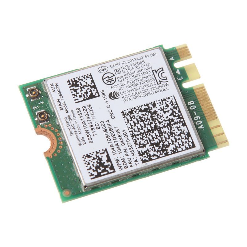 For In-tel 7260NGW 7260AC 2.4/5G BT4.0 FRU 04X6007 04W3806 WiFi Wireless Card for Thinkpad X250 x240 x240s x230s t440 w540 t540