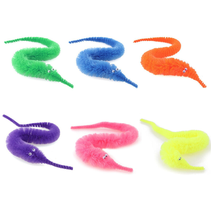 Recentemente 6 Pcs Fuzzy Twisty Worm Wiggle Moving Sea Horse Soft Toy regalo per bambini bambini MK