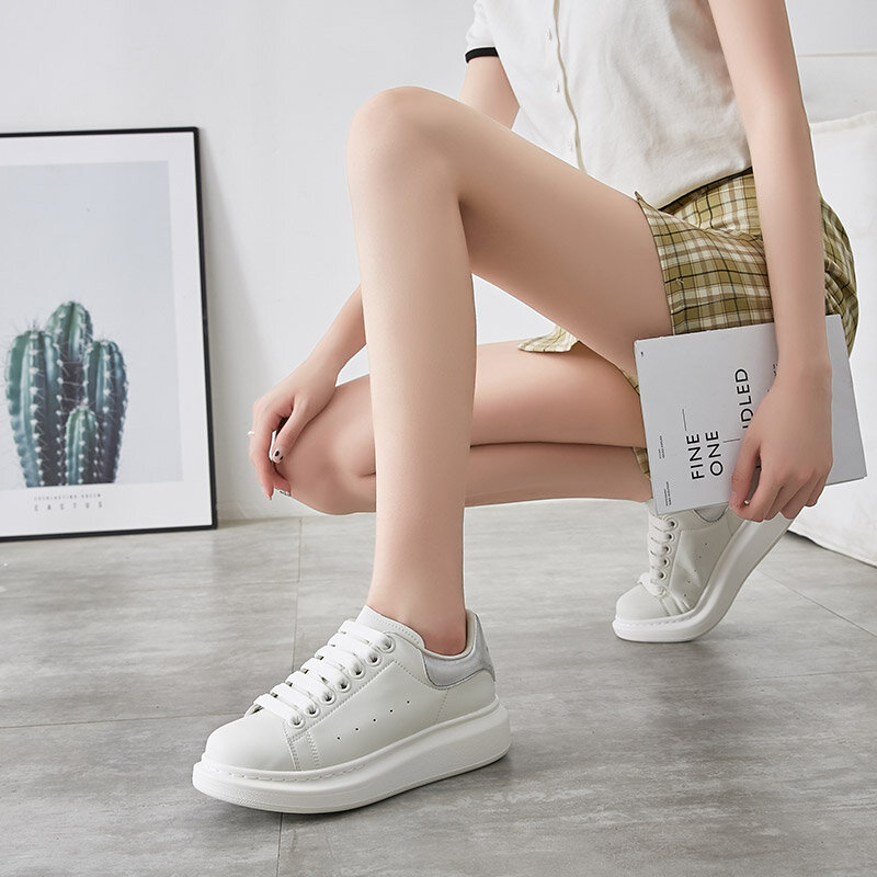 マククイーン-女性のための高級スニーカー,白い靴,加硫されたデザイン,新しいコレクションx12