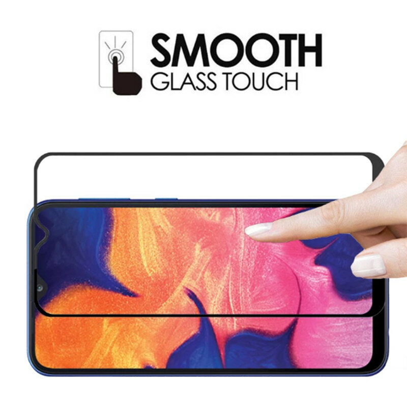 Protecteur d'écran pour Samsung galaxy A10, 3 pièces, en verre trempé à couverture complète