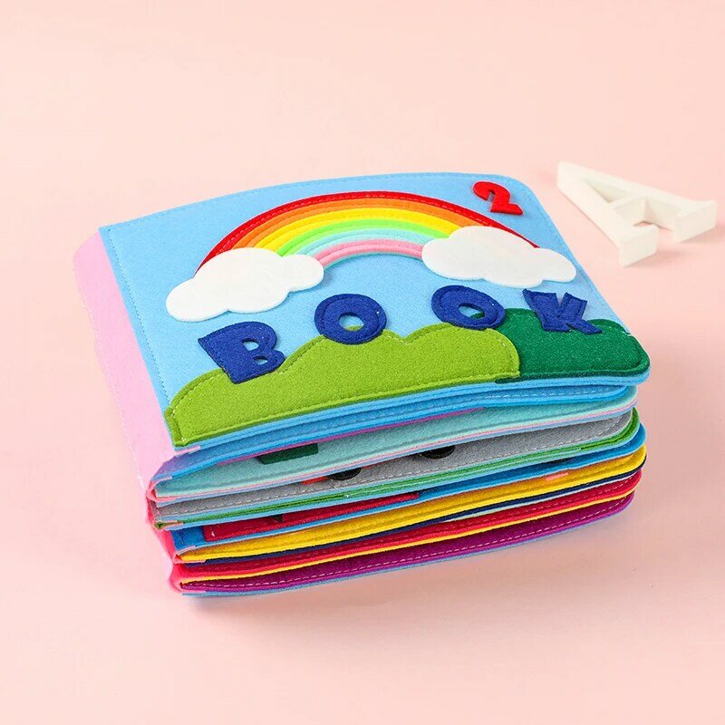 Montessori Cloth Book Baby Cloth 3D Toddlers Story wczesna nauka interaktywna wiedza rodzic-dziecko rozwijające zabawki