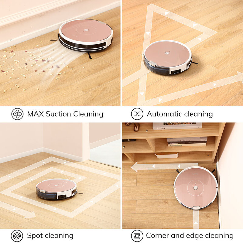 ILIFE-Robô Mop Varrendo para Casa, Desenhe Área de Limpeza no Mapa, Aplicativo WiFi, Configuração de Área Restrita, Casa Inteligente, Lavagem de Carpetes, A80 Plus