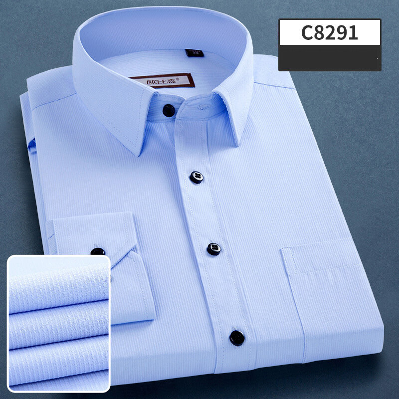 جديد قمصان رسمية الرجال حك المشارب طويلة الأكمام لينة قميص عادية سليم صالح قمصان رجالي الأبيض الزفاف قميص شيميز أوم S-4XL