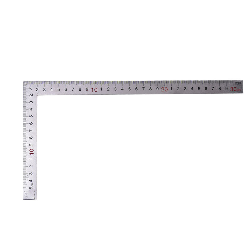 1pc Modern Straight Stainless Steel 90 Degrees Angle Metric Try Mitre Square Ruler 150x300mm School Office Stationery