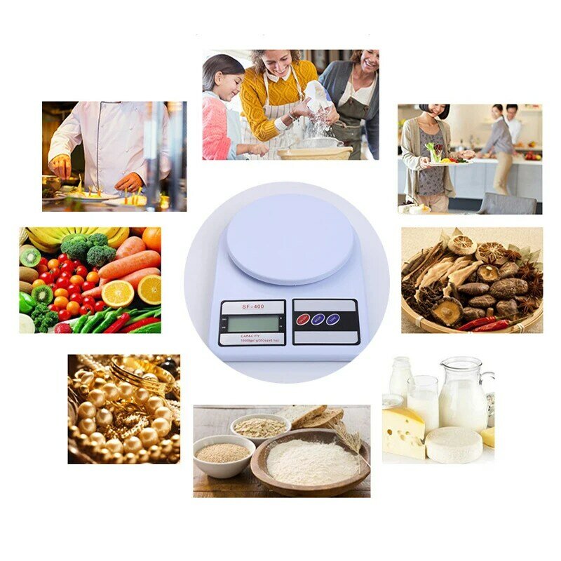 Портативные цифровые весы 5 кг/1 г светодиодный электронные весы, пищевые весы, измерительный вес, кухонные светодиодные электронные весы, к...