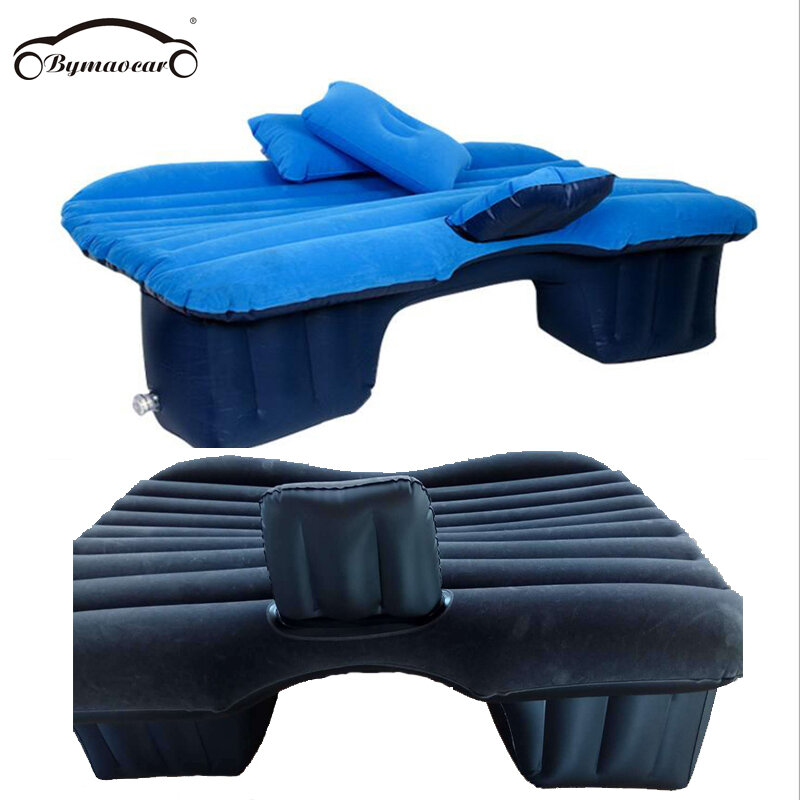 Bymaocar-colchón para coche inflable multifuncional para acampar al aire libre flocado de PVC accesorios para coche