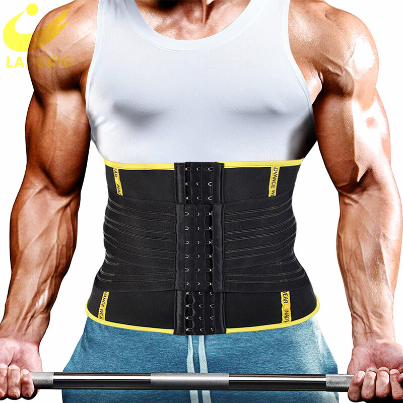 Lazawg Mens Taille Trainer Riem Neopreen Afslanken Riem Body Shaper Gewichtsverlies Fitness Workout Tummy Controle Maag Shapers