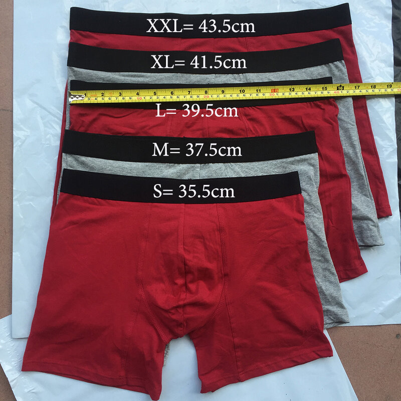Boxer en coton pour homme, sous-vêtement confortable, grande taille européenne, S-XXL