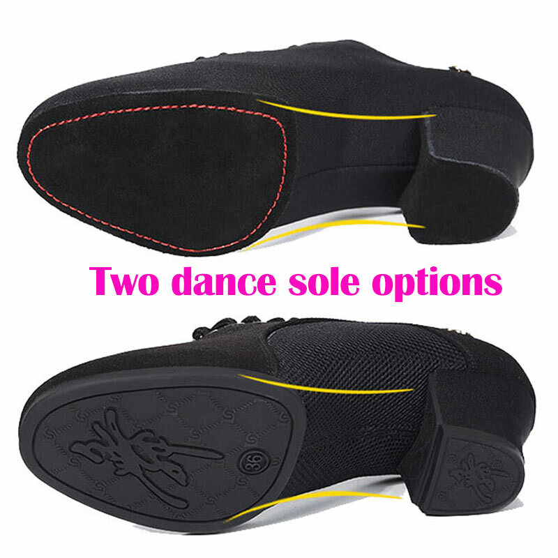 Zapatos de baile latino para mujer, zapatillas de baile de Salsa de Jazz para niña, zapatos de entrenamiento de salón de Tango, zapatillas modernas