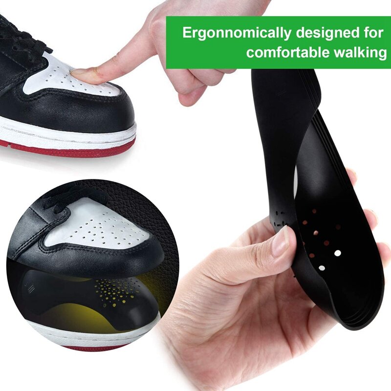 2 paia di scarpe protettive per pieghe Anti piega piega crepa punta punta supporto barella per scarpe Sneakers leggere con scudo