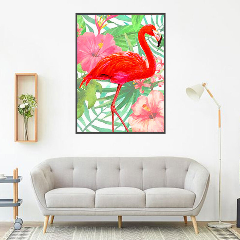 Evershine 5d pintura diamante flamingo pássaro diamante bordado animal ponto cruz imagem de strass quadrado completo decoração da casa