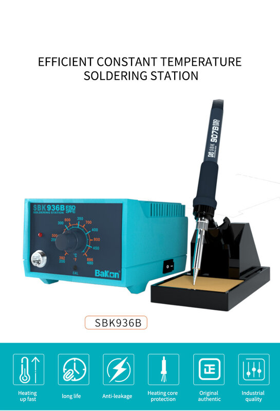 Estação de solda de desktop de temperatura constante sbk936b