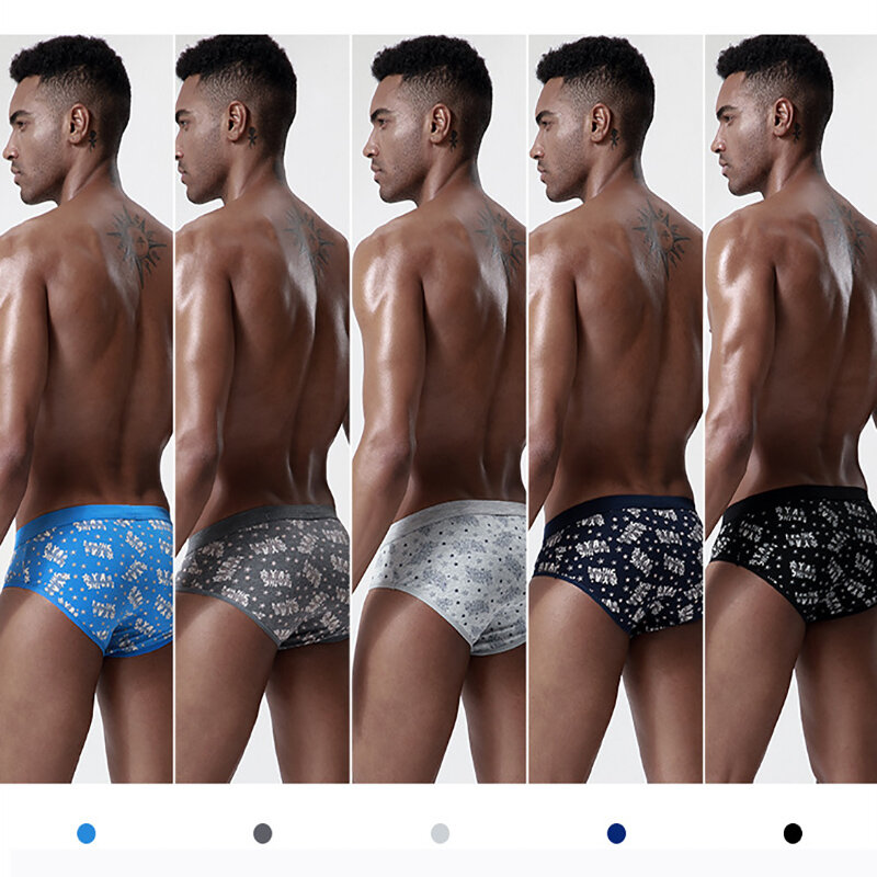 4Pcs Men's briefs Men Cotton Underpants Fashion Shorts Sexy Panties Large Size Underwear Multiple styles to choose