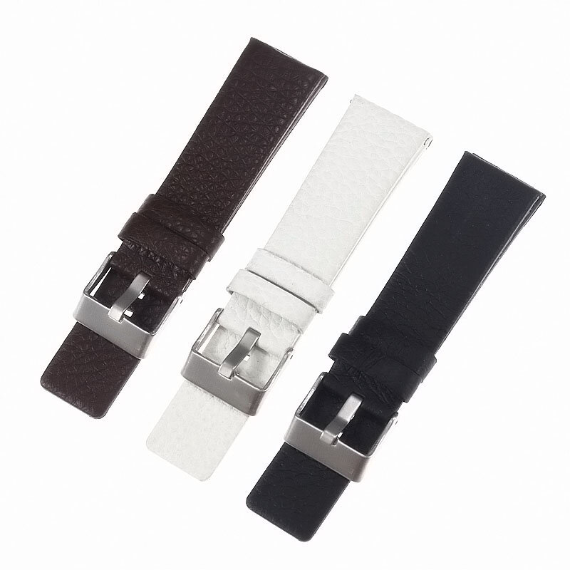 Leather lychee strap for Diesel 20 22 24 26 27 28 30 32mm DZ7313 DZ7322 DZ7257 watch bracelet bands belt Accessories with buckle